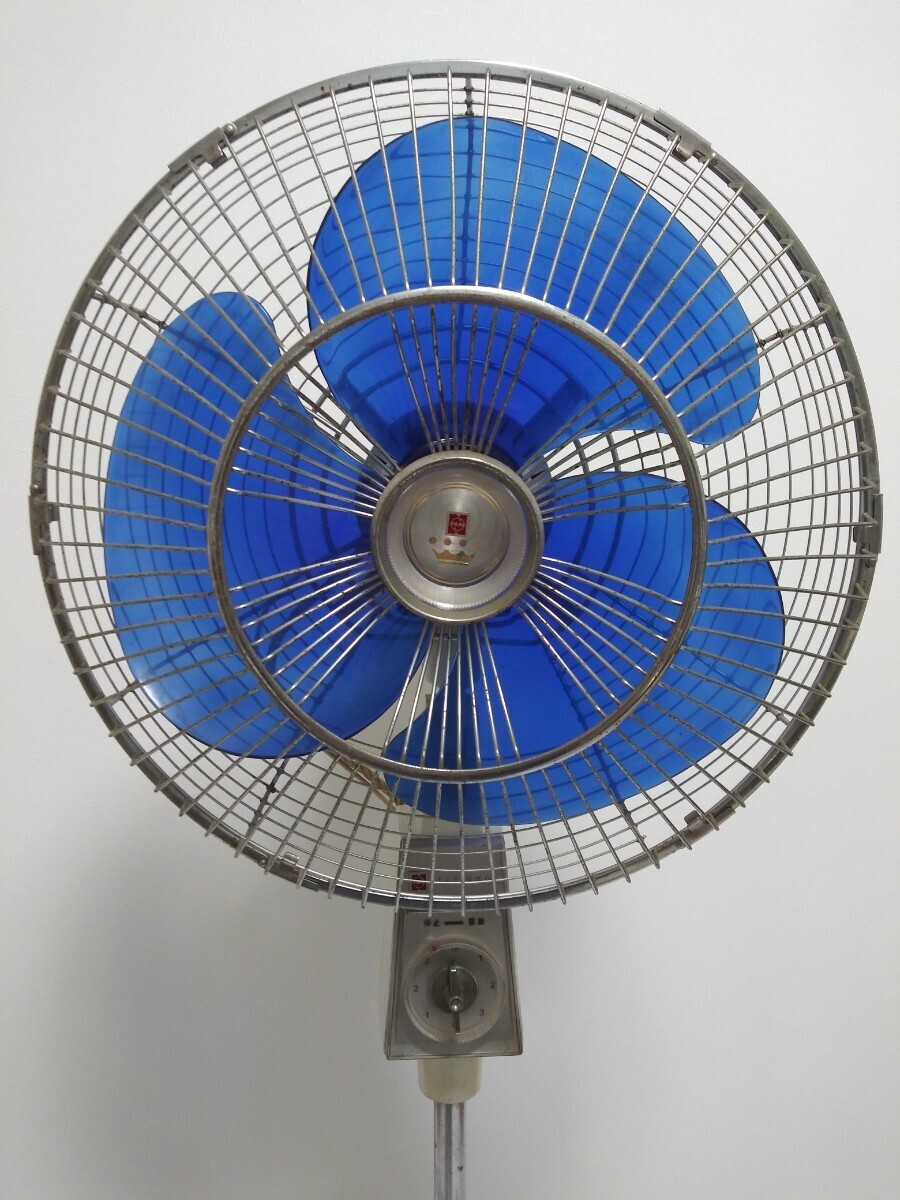  electric fan National National large electric fan F-35VH 3 sheets wings root Showa Retro operation verification settled with defect repair assumption 