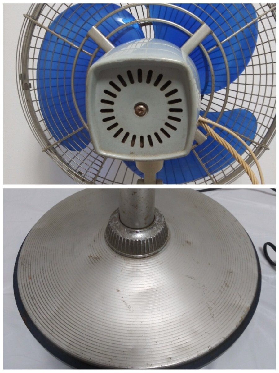  electric fan National National large electric fan F-35VH 3 sheets wings root Showa Retro operation verification settled with defect repair assumption 