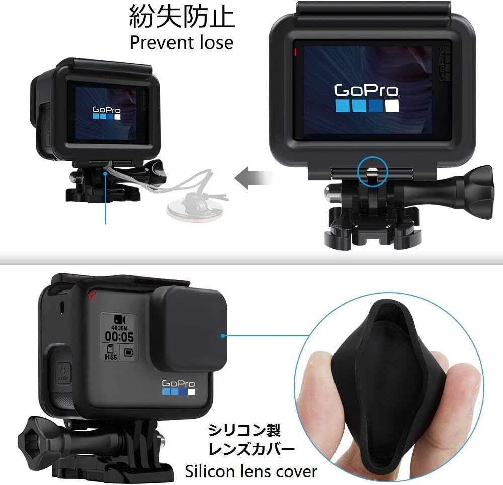 【Taisioner】GoPro HERO 5・GoPro HERO6 GoPro・HERO7 Black用 保護フレーム+シリコ_画像6