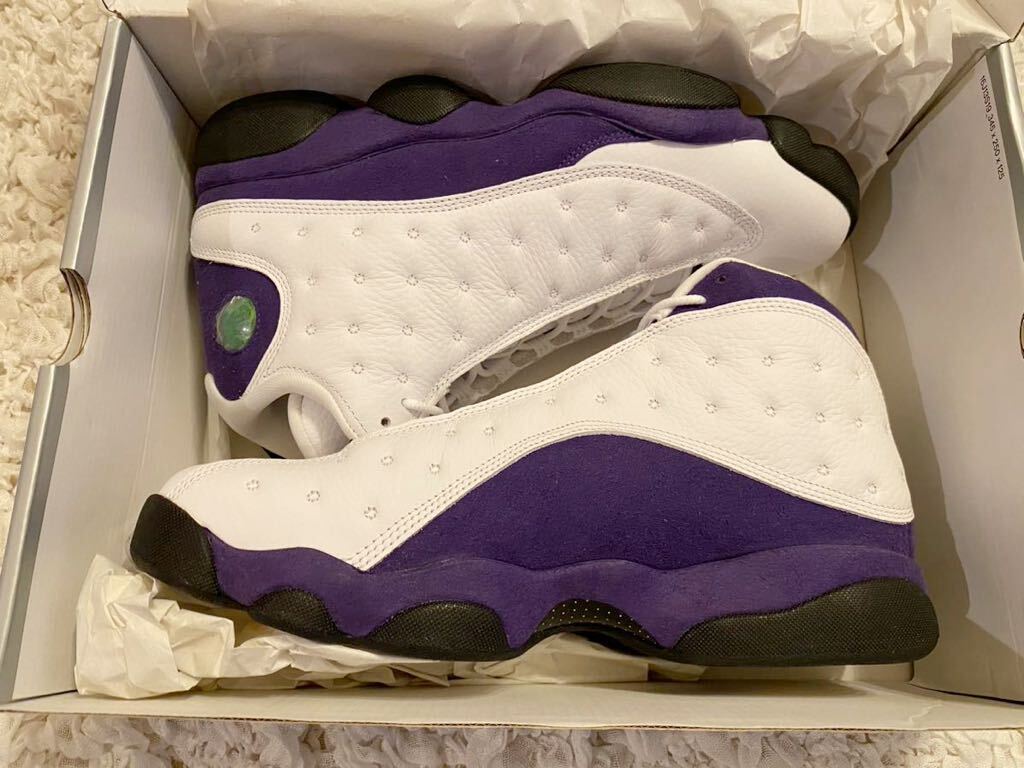 【1円スタート】 NIKE AIR JORDAN 13 RETRO LAKERS 28.5cm US 10.5 ナイキ エアジョーダン13 レイカーズ 新品 黒タグ プレ値の画像1