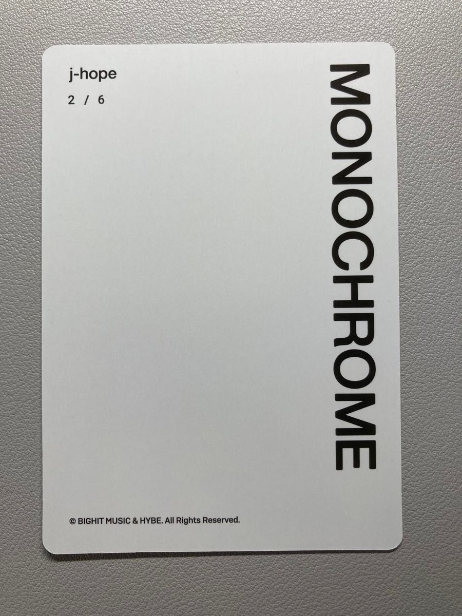 J-HOPE ②/6 BTS ミニフォトカード MONOCHROME