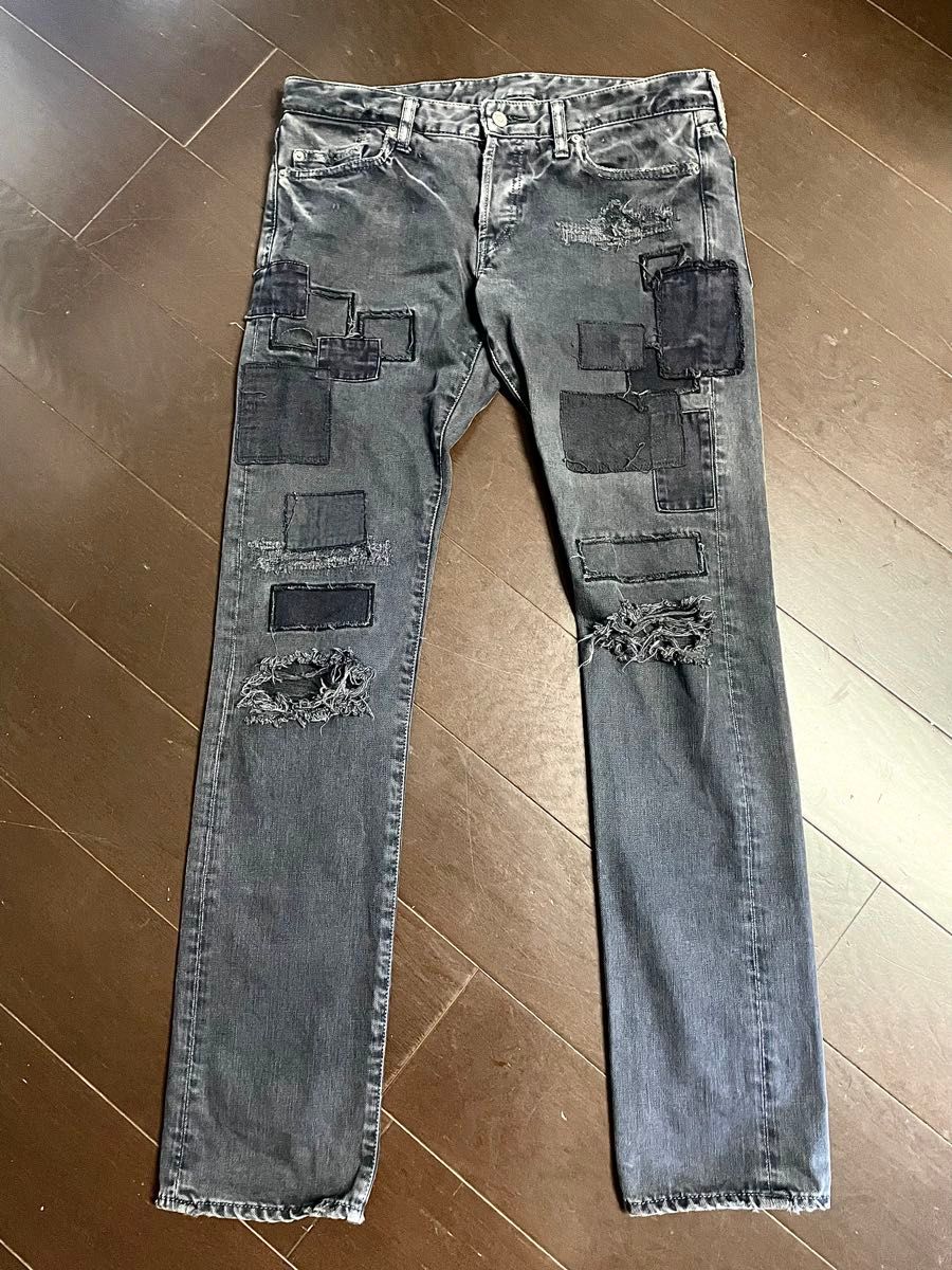 HYSTERIC GLAMOUR ヒステリックグラマー 4AP-1874 デニム リペア HYSTERIC GLAMOUR ヒステリックグラマー 4AP-1874 デニム リペア