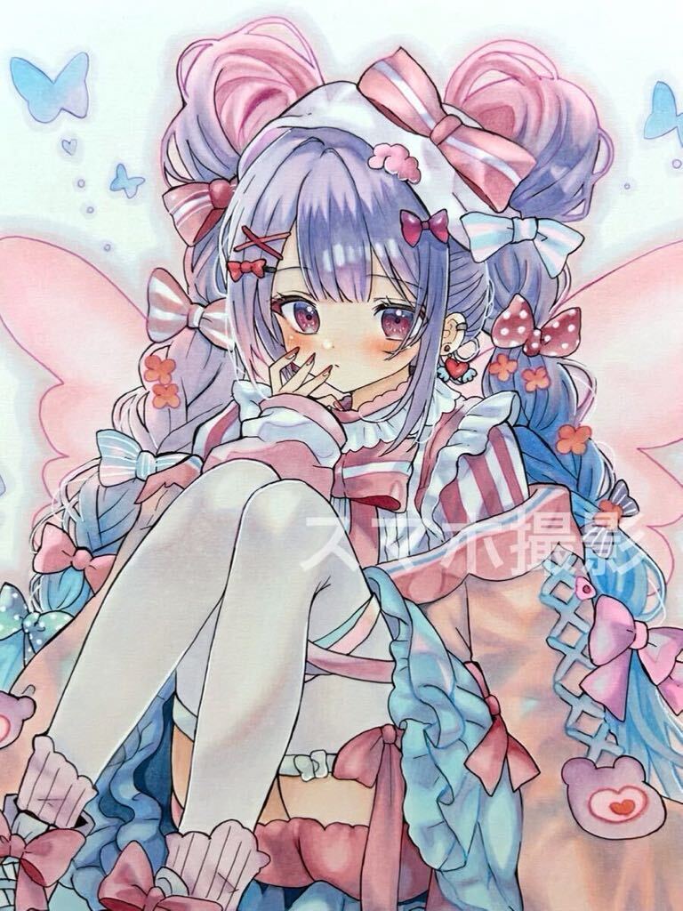 手描きイラスト　オリジナル　ribbon fairy☆　同人　A4 _画像3