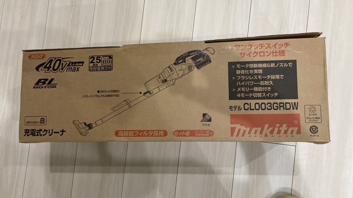  Makita new goods unused rechargeable cleaner CL003GRDW 40V white 
