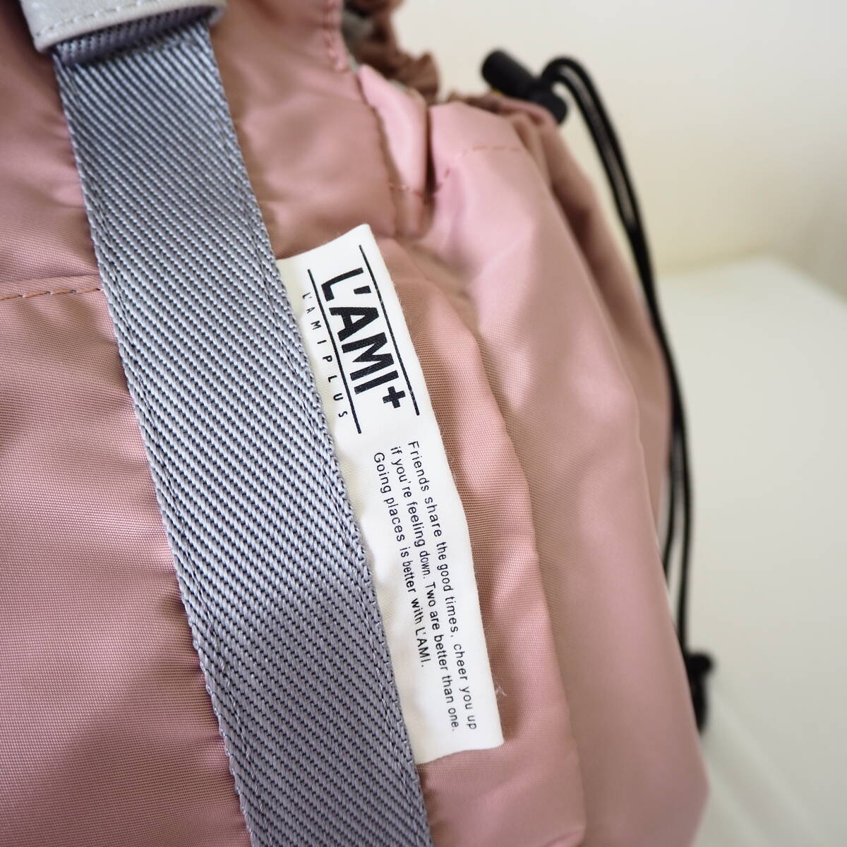 * ultimate beautiful goods *L\'AMIPLUS/lamipryus*2way*reji basket rucksack * pink × gray *