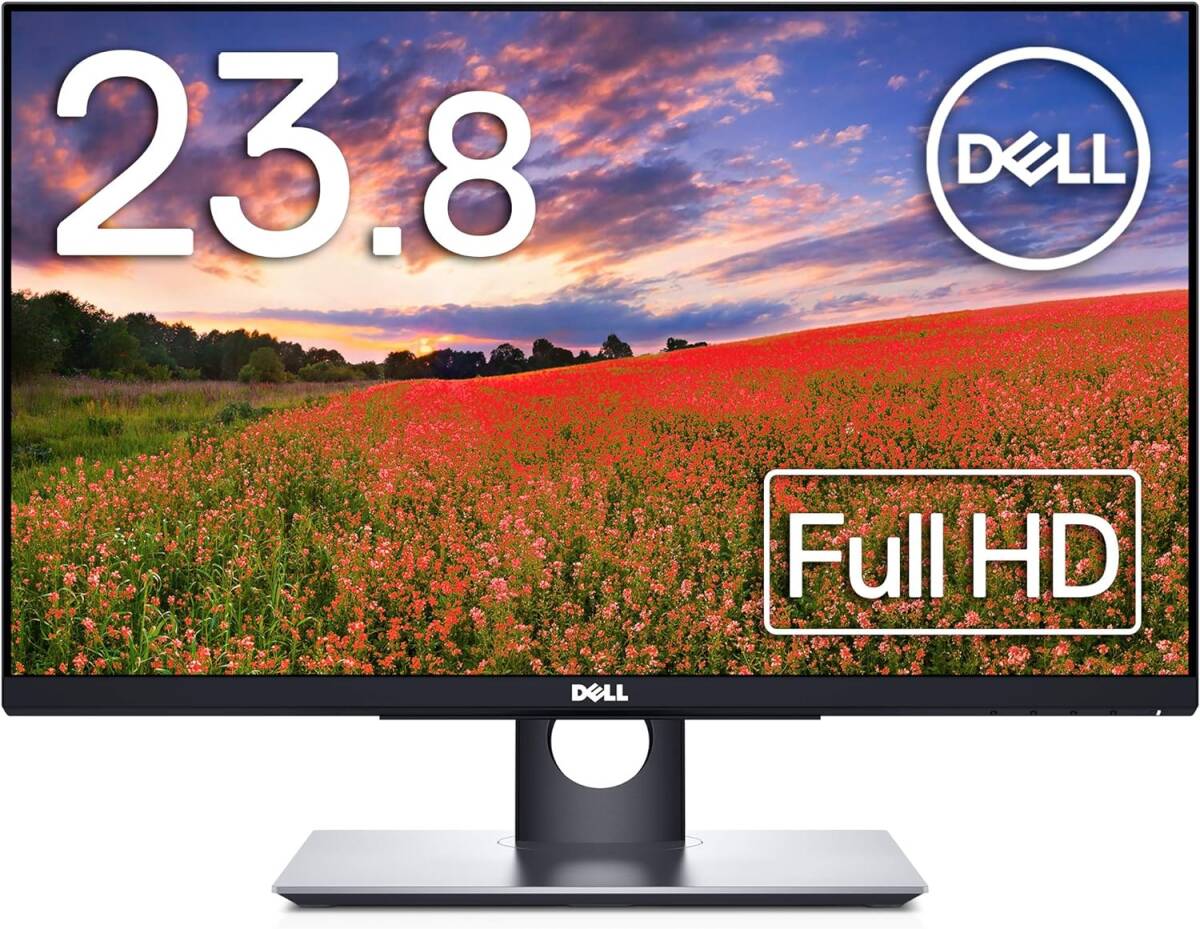 ☆D258☆Dell P2418HT 23.8インチ タッチ対応モニター ディスプレイ /FHD/IPS 非光沢/DisplayPort HDMI D-Sub15ピン/高さ 傾き調整の画像1