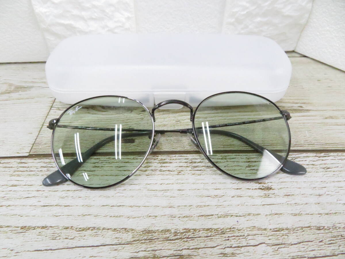 5J100NZ◎Ray-Ban レイバン RB3447 ROUND METAL ラウンドメタル 004/T1 EVOLVE サングラス 眼鏡フレーム メガネ◎中古品の画像1