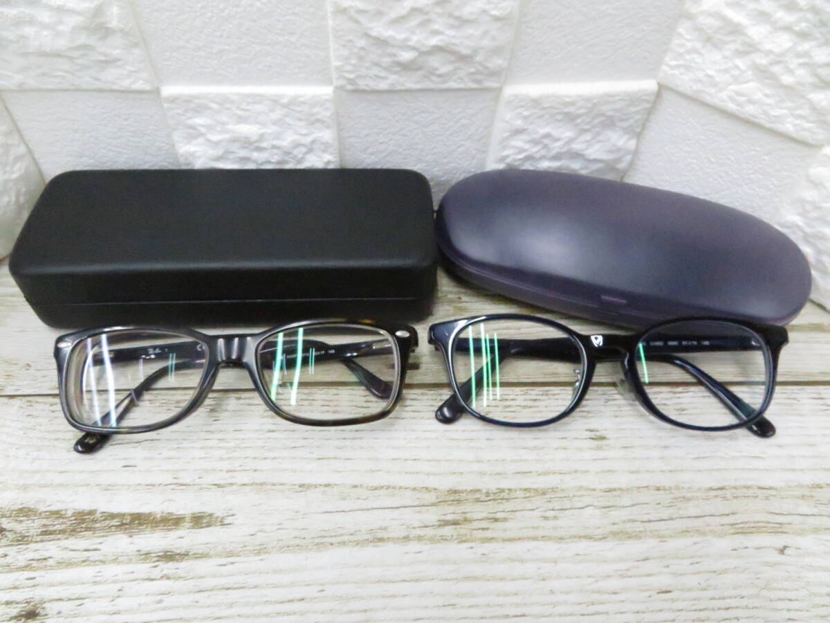 5J229NZ◎Ray-Ban レイバン RB5228F 　RB5386D 　眼鏡フレーム　メガネ 2点セット◎中古品_画像1