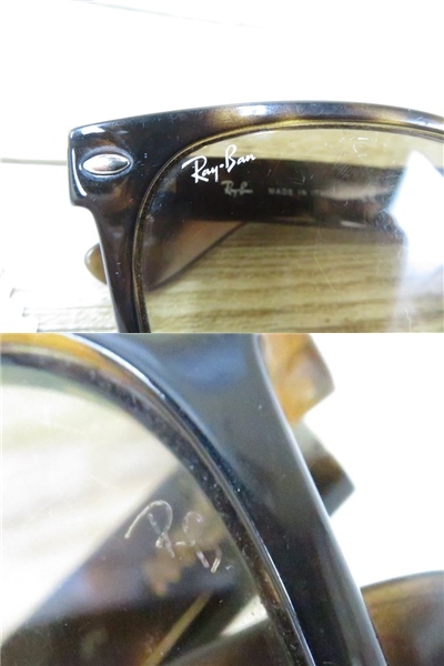 5J023SZ◎Ray-Ban レイバン WAYFARER ウェイファーラー 型番不明  サングラス 眼鏡フレーム◎中古品の画像6