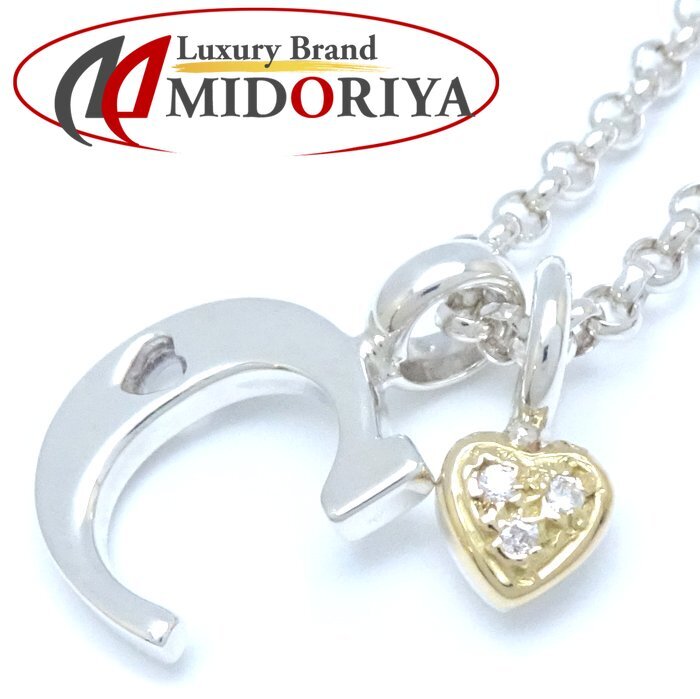 Folli Follie Folli Follie initial колье C Heart очарование алфавит Cubic Zirconia серебряный 925/291821[ б/у ]