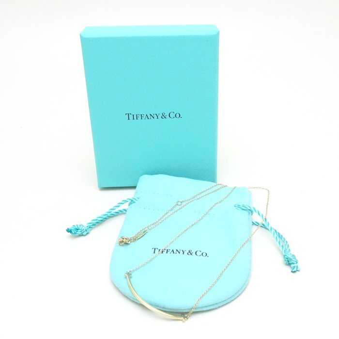 TIFFANY&Co. ティファニー Tスマイル ネックレス スモール K18YG イエローゴールド/291828【中古】_画像8