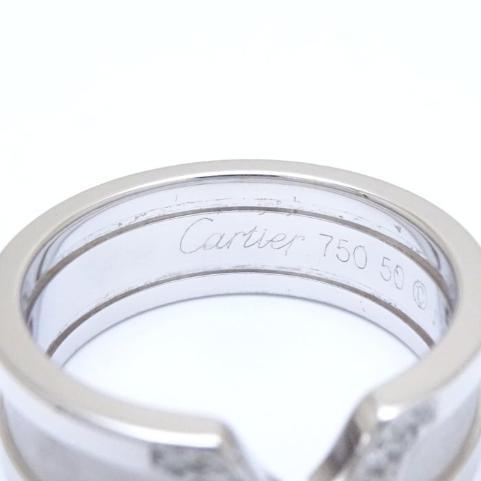 CARTIER カルティエ C2 リング 指輪 ダイヤモンド #50 10号 K18WG ホワイトゴールド/291788【中古】_画像7