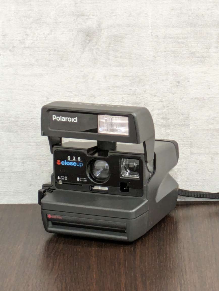 #16087 Polaroid Polaroid film camera closeup 636 operation not yet verification junk present condition goods 