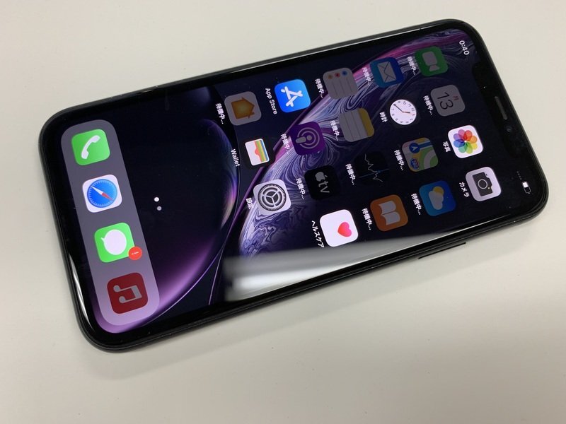 JN768 SIMフリー iPhoneXR ブラック 128GB ジャンク ロックOFF_画像1