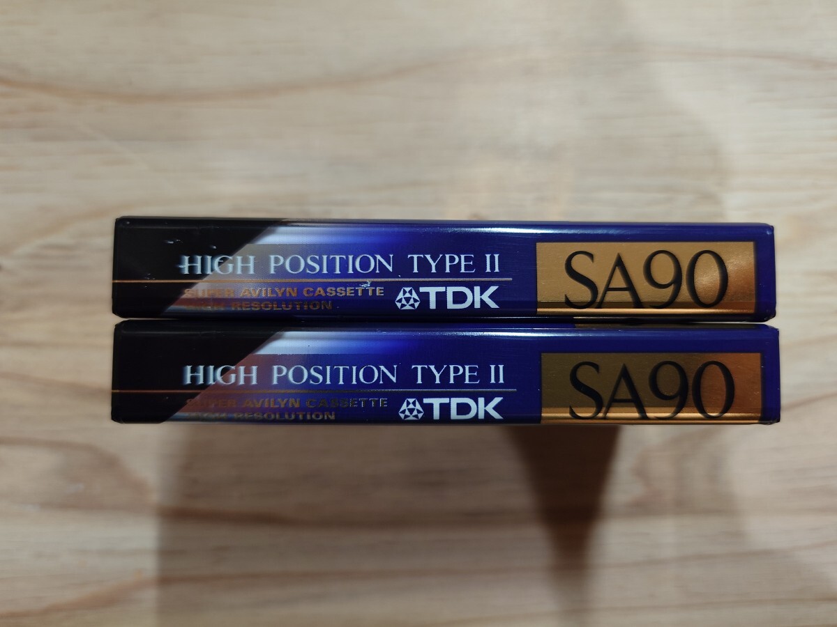 TDK カセットテープ SA 90 / 未開封品 未使用 2本セット HIGH POSITION TYPE Ⅱ ハイ ポジション Ⅱの画像3