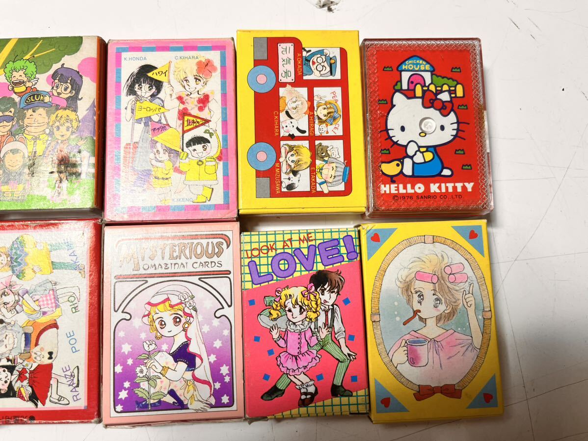  Showa Retro playing cards flower word playing cards with ribbon record retro that time thing Nakayoshi present condition goods 