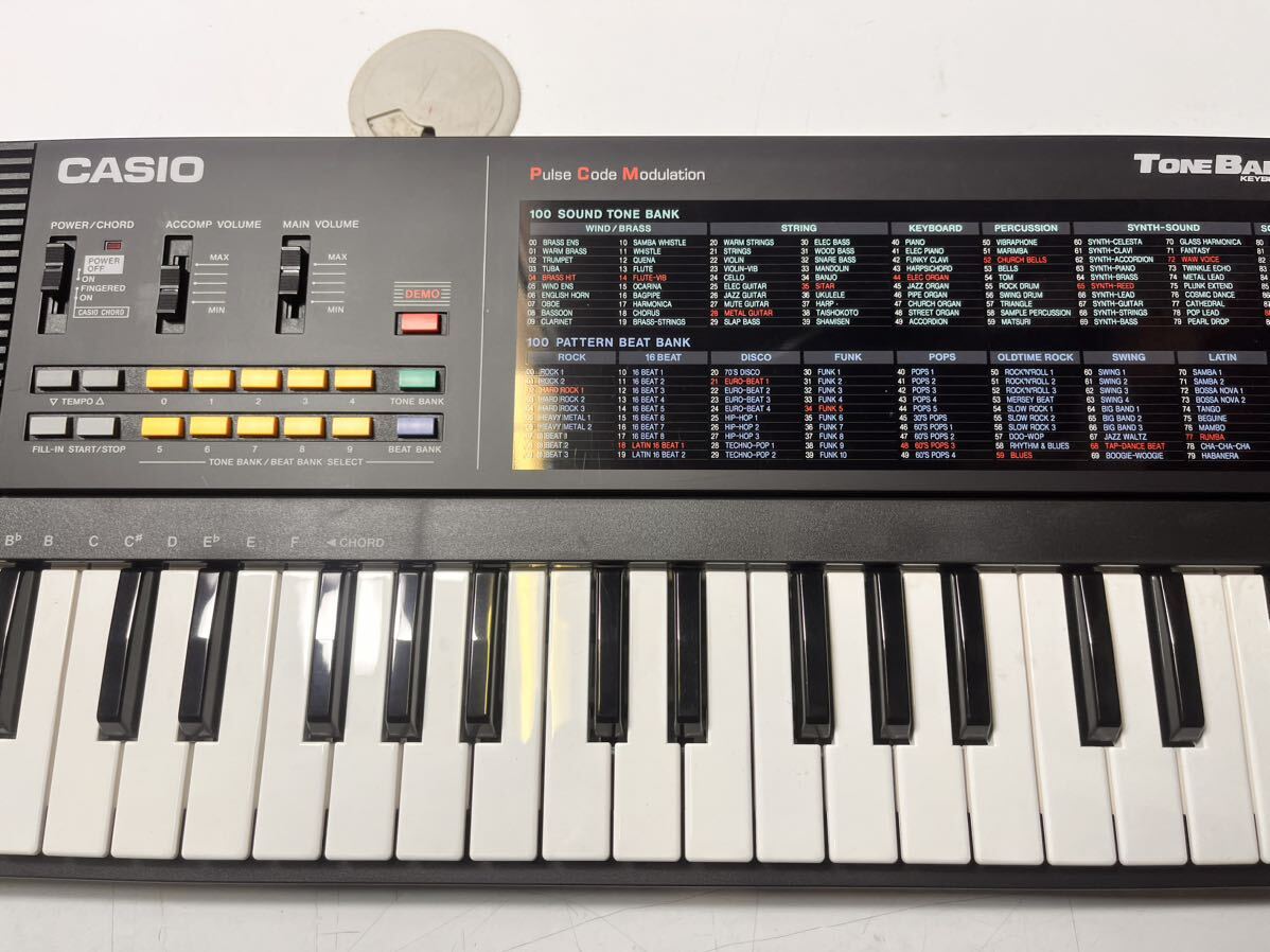 CASIO カシオ 49鍵 電子キーボード Tone Bank Keyboard MA-101 ビートバンク/ トーンバンク 各100種類 音出し確認済_画像3