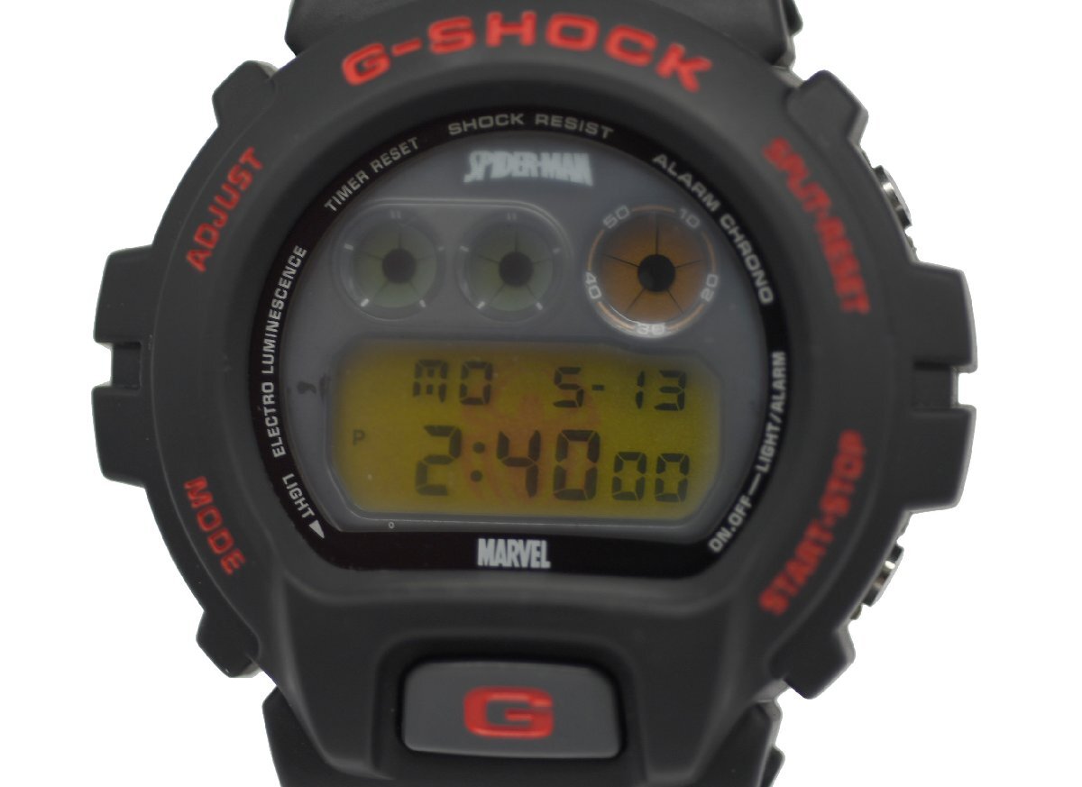 [レア 未使用品] 稼働品【CASIO】カシオ G-SHOCK×SPIDER MAN スパイダーマン 2006年 限定 コラボ DW-6900 バックライト点灯OK 未使用品_画像2