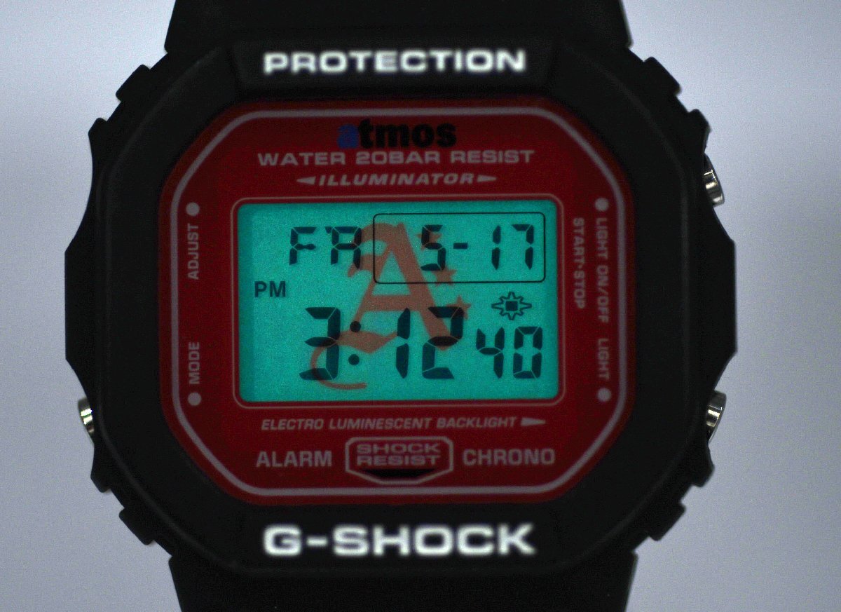 [中古品] 稼働品【CASIO】カシオ G-SHOCK×atmos アトモス コラボレーションモデル DW-5600VT バックライト点灯OK 中古品_画像4