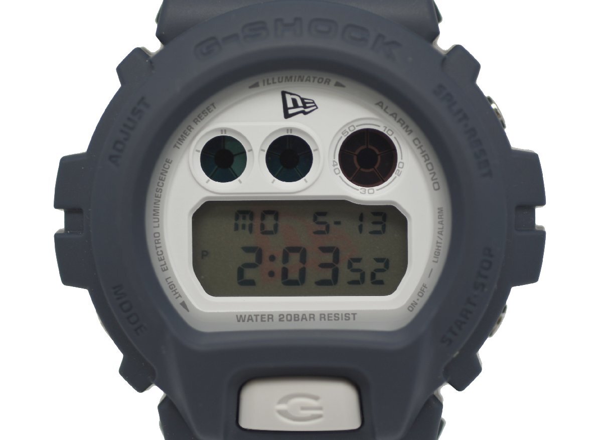 [未使用品] 稼働品【CASIO】カシオ G-SHOCK× NEW ERA ニューエラ DW-6900 ネイビー メンズ 動作OK 未使用品 箱 保証書付_画像1