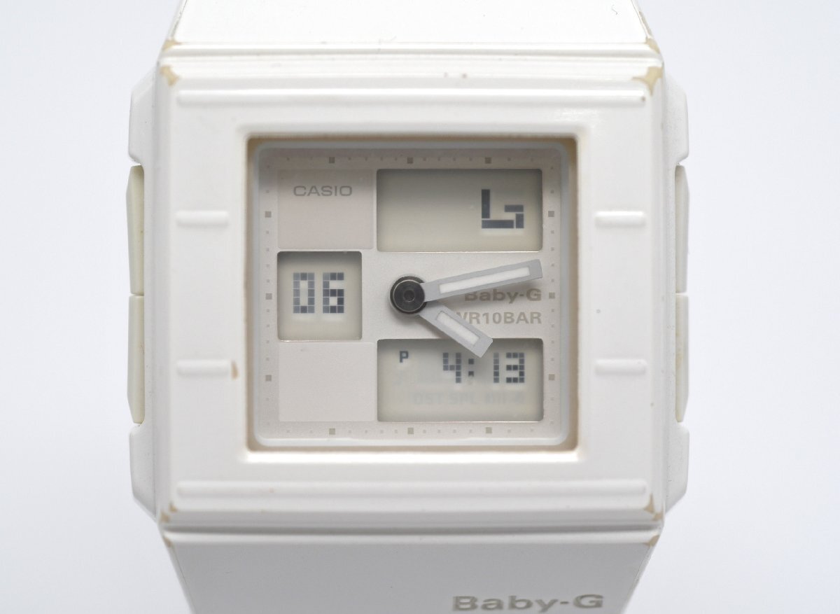 [中古品] 稼働品【CASIO】カシオ Baby-G BGA-200 カスケット ホワイトカラー 動作OK 中古品_画像3