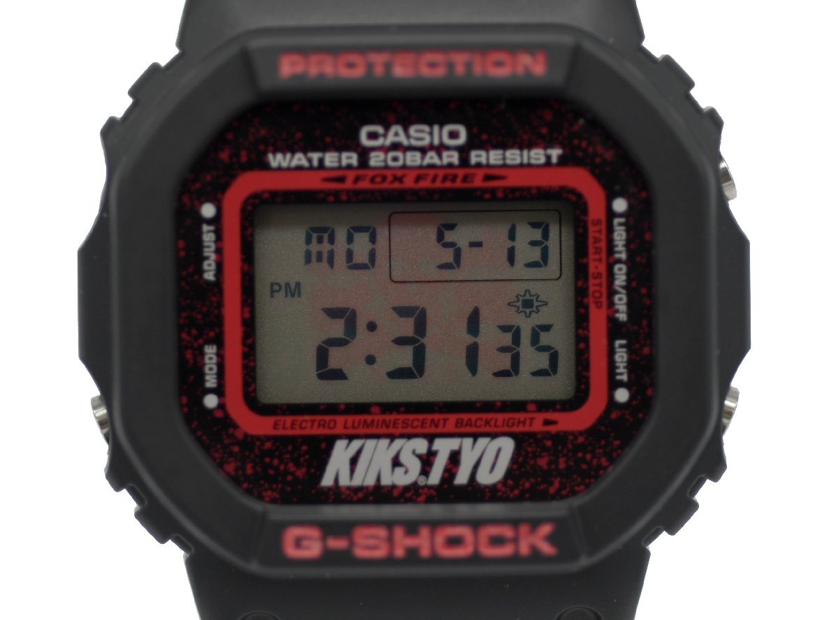 [レア 未使用品] 稼働品【CASIO】カシオ G-SHOCK×KIKS TYO コラボ DW-5600VT バックライト点灯OK 未使用品_画像1