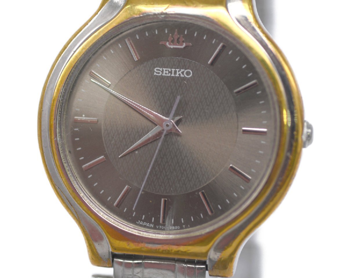 【SEIKO】セイコー V701-1T50 メンズ クォーツ 中古品_画像2