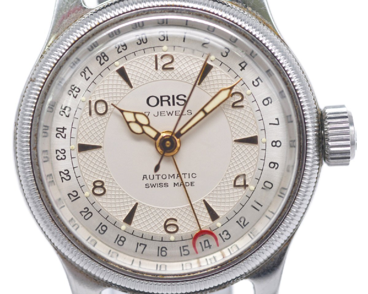 【ORIS】オリス AT 自動巻 7400 ポインターデイト 裏スケルトン 稼働品 中古品_画像1