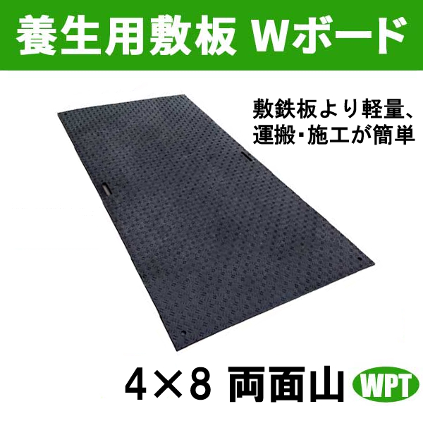 ウッドプラスチックテクノロジー 養生用敷板 Wボード 4x8 両面山 ウッドプラスチックテクノロジー 養生用敷板 Wボード 4x8 両面山