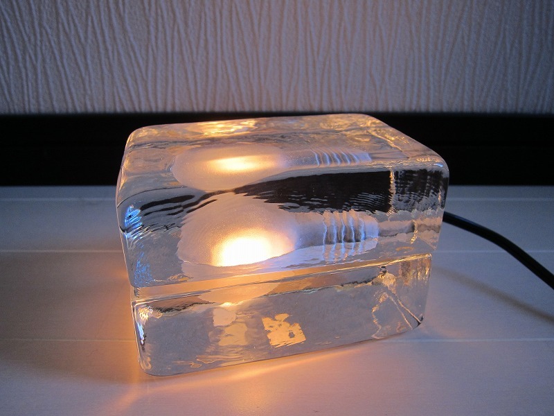 DESIGN HOUSE Stockholm デザインハウス ストックホルム ガラス製 BLOCK LAMP ブロックランプ_画像1