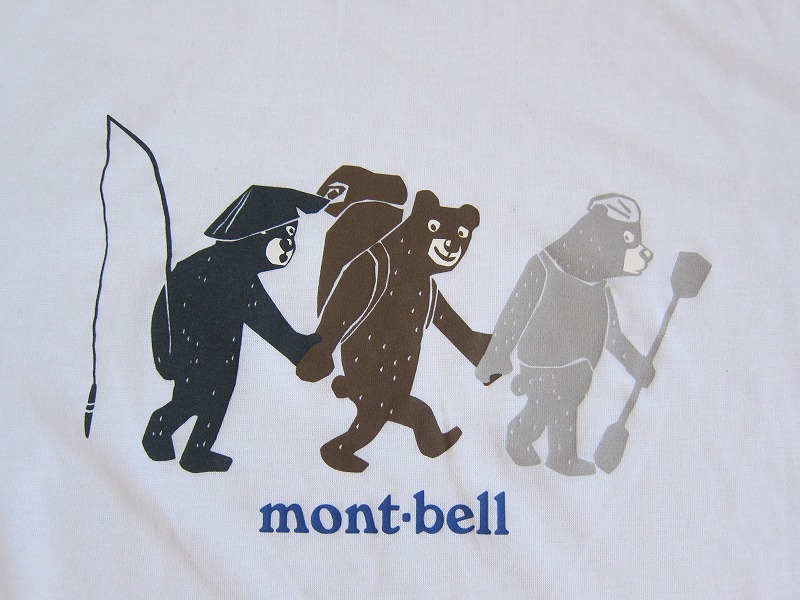 美品 モンベル mont-bell 3匹の熊 Tシャツ L_画像2