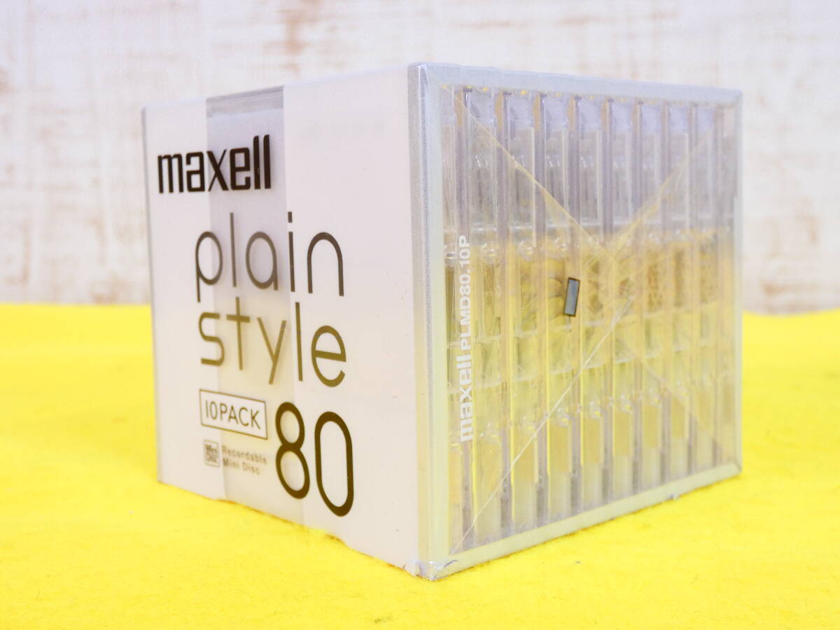 未開封！ maxell マクセル MD 80分 plain style シリーズ ミルキーホワイト 10枚 PLMD80.10P @送料520円(5)_画像2