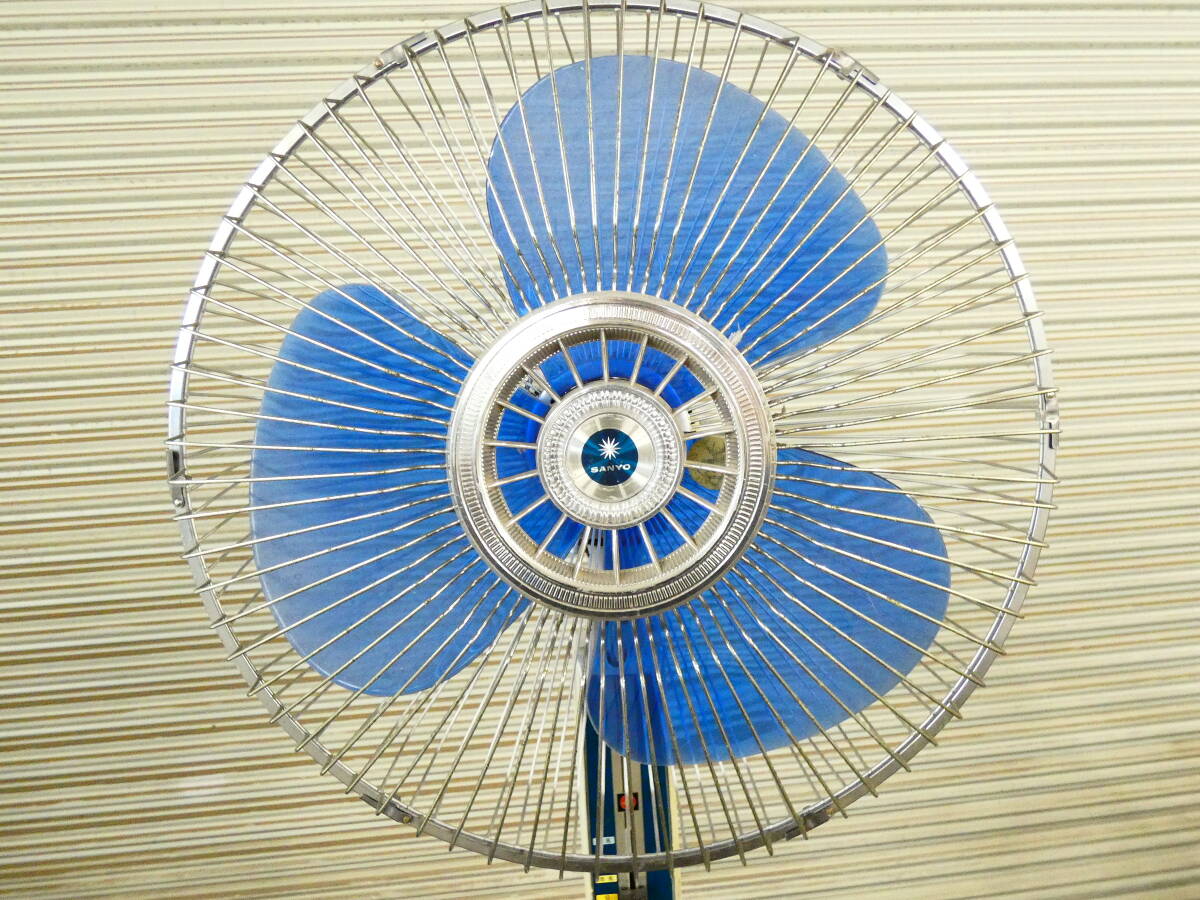 S) SANYO Sanyo вентилятор EF-8PF type 3 крыльев корень большой подставка вентилятор Showa Retro ② @260(5)