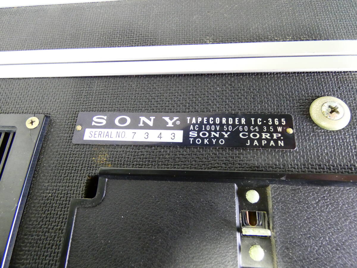 SONY TAPECORDER TC-365 ソニー オープンリールデッキ テープレコーダー オーディオ機器 ② ※通電OK ジャンク＠120(5)_画像10