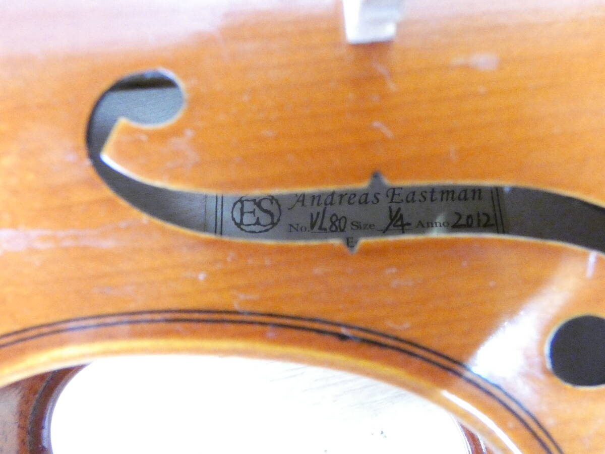 [USED!Andreas Eastman violin VL80 Size:1/4* East man / bow :Samuel Eastman/ case attaching /Anno2012 * present condition goods @120(5)]