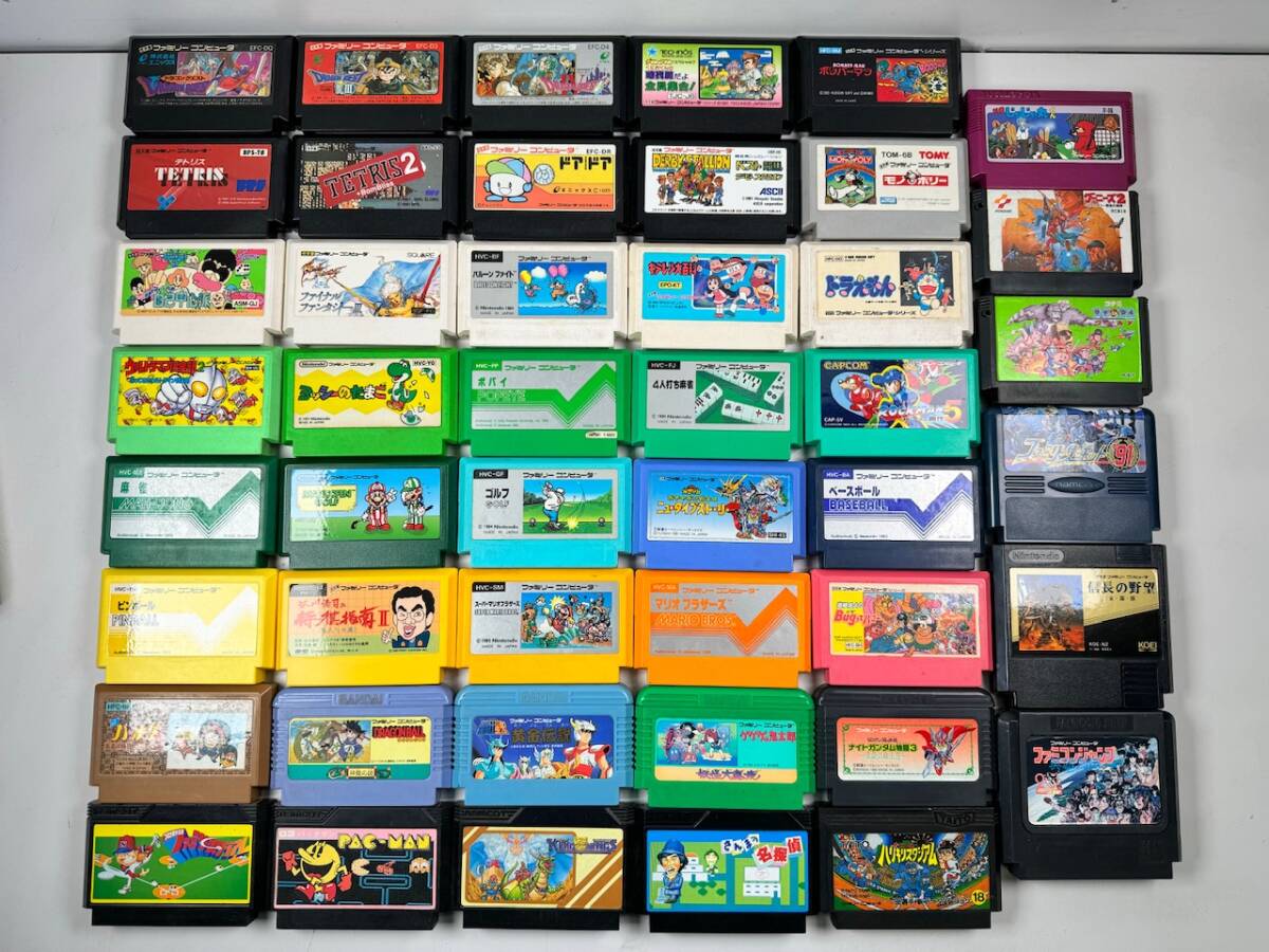 ♪【中古】Nintendo ファミリーコンピュータ ソフト 46本 まとめ 任天堂 ファミコン カセット 動作未確認 ＠80(5)_画像1