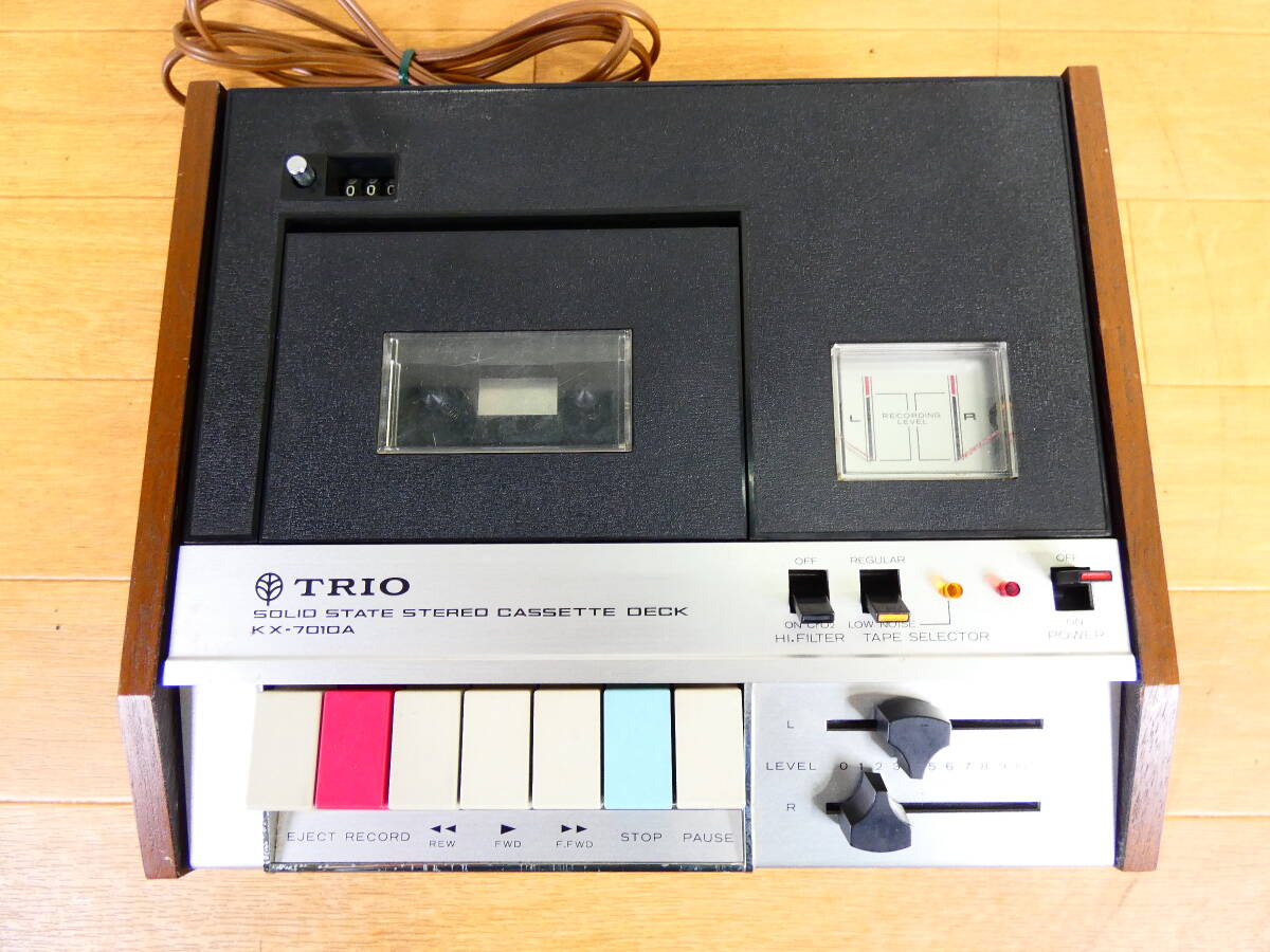 S) TRIO トリオ KX-7010A カセットデッキ 音響機器 オーディオ ※ジャンク/通電OK！ @80 (5)_画像1