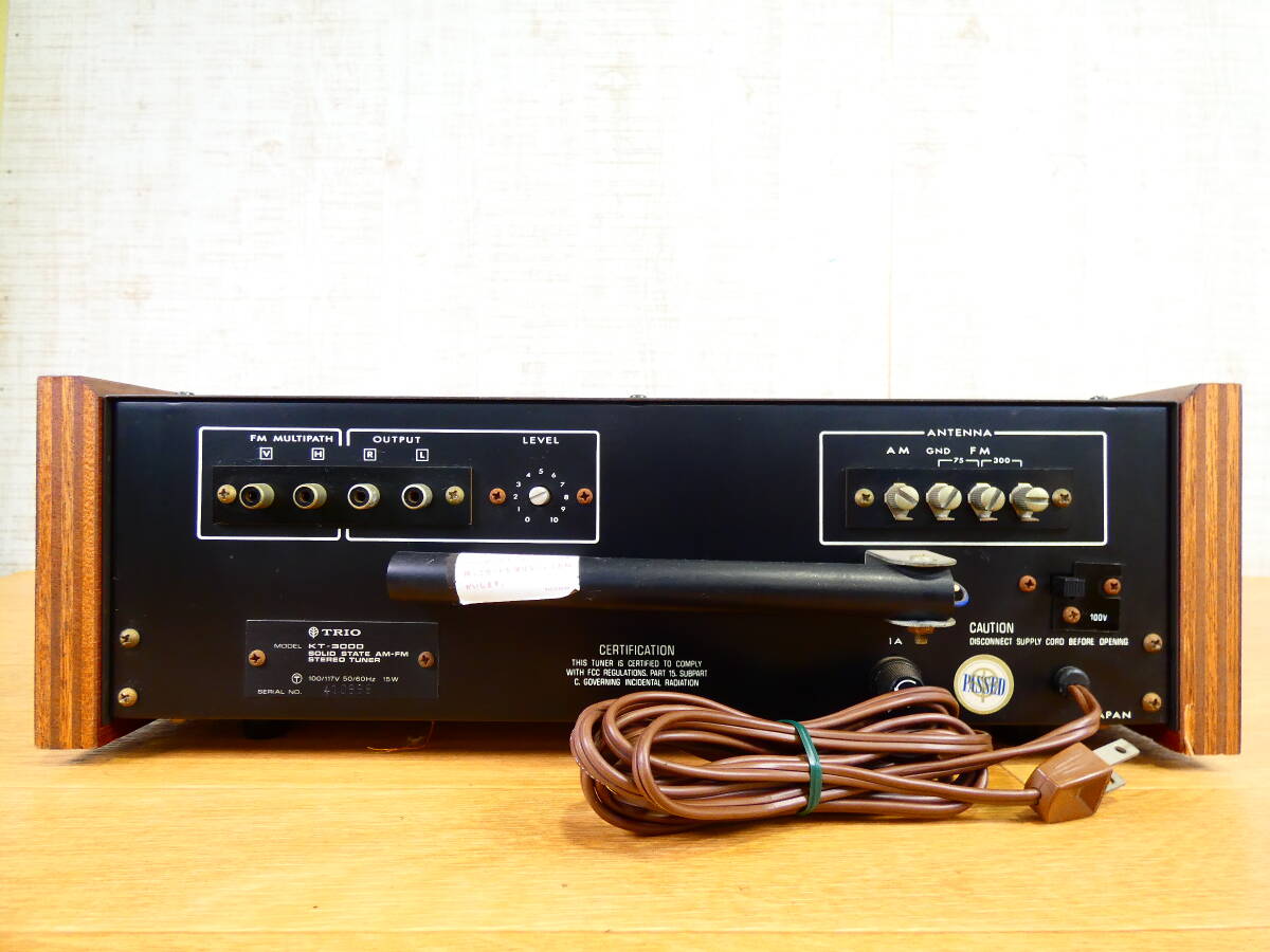 S) TRIO トリオ KT-3000 FM/AMステレオチューナー 音響機器 オーディオ @100 (5)_画像5