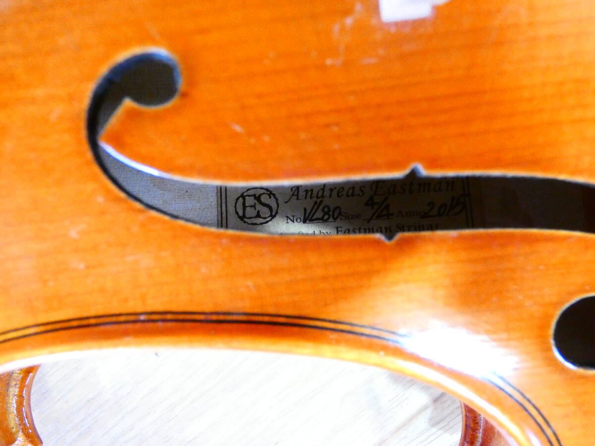 【USED!Andreas Eastman バイオリン VL80 Size:4/4★アンドレア イーストマン/Anno2015/弓・ケース付き ※現状品＠140（5）】 _画像5