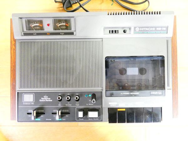 S) HITACHI 日立 OSQR-1700R カセットテープレコーダー カセットデッキ オーディオ機器 当時物 ※通電OK ジャンク＠80(4)の画像1