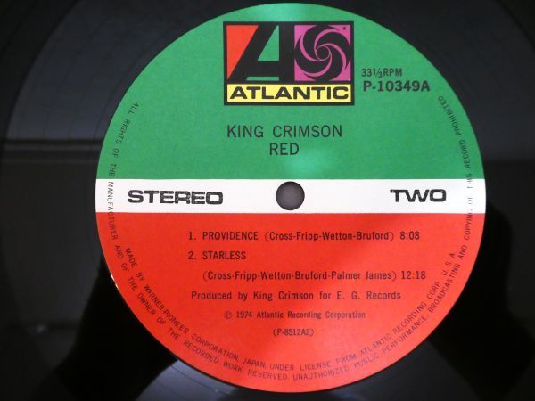 S) KING CRIMSON King * Crimson [ RED красный ] LP запись с поясом оби P-10349A @80 (Z-23)