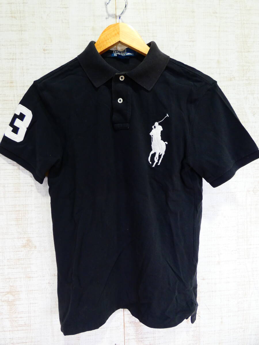 ☆ POLO BY RALPH LAUREN ロゴポロシャツ ネイビー コットン ポロ バイ ラルフローレン ＠送料520円_画像1