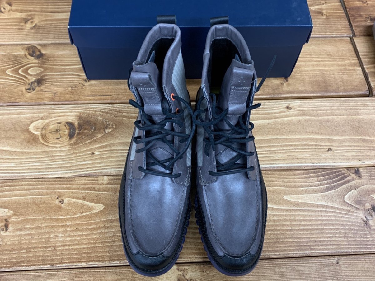 【YL-0132】新品 未使用 COLE HAAN ZEROGRAND TALL BOOT ブーツ 9.5(27.5cm) 箱付き グレー コールハーン 東京引取可【千円市場】_画像3