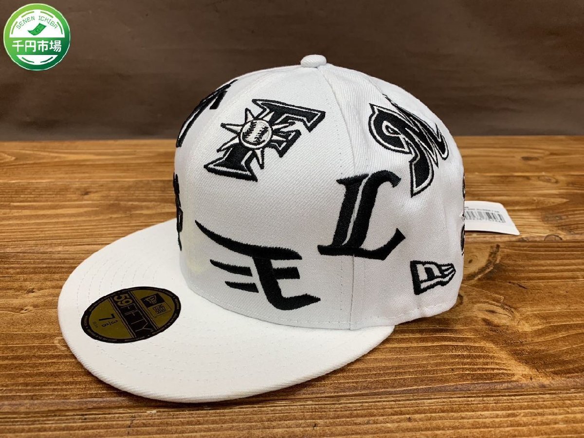 【YL-0124】即決 新品 NEW ERA eBASEBALL プロスピAリーグ 2021 ALLOVER 5950 白/黒 7 3/8 ニューエラ 12球団 定価9700円【千円市場】_画像1