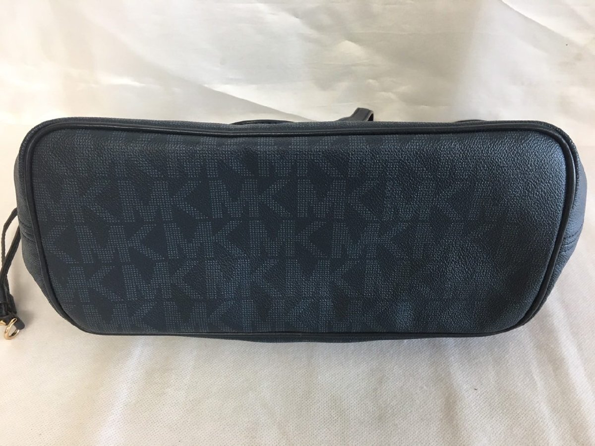 【N-10337】美品 MICHAEL KORS マイケルコース MK柄 PVC×レザー トートバッグ バッグ　ポーチ付き【千円市場】_画像7