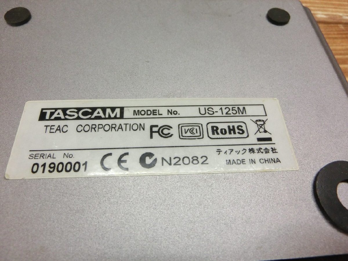 【YF-0992】TASCAM US-125M USBオーディオインターフェース ミキサー機能付き タスカム 現状品 東京引取可【千円市場】_画像5