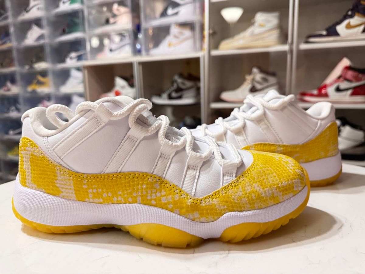 Nike WMNS Air Jordan 11 Retro Low "Yellow Snake Skin" 24.5cm 新品