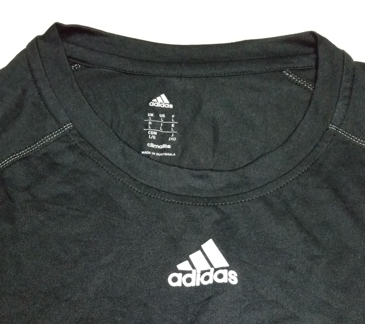 ☆adidas.com アディダス 半袖Tシャツ ジャパン2XO(UK/US L)サイズ 伸縮機能ストレッチCLIMALITEティー軽量ブラック黒色ホワイト白オレンジの画像5