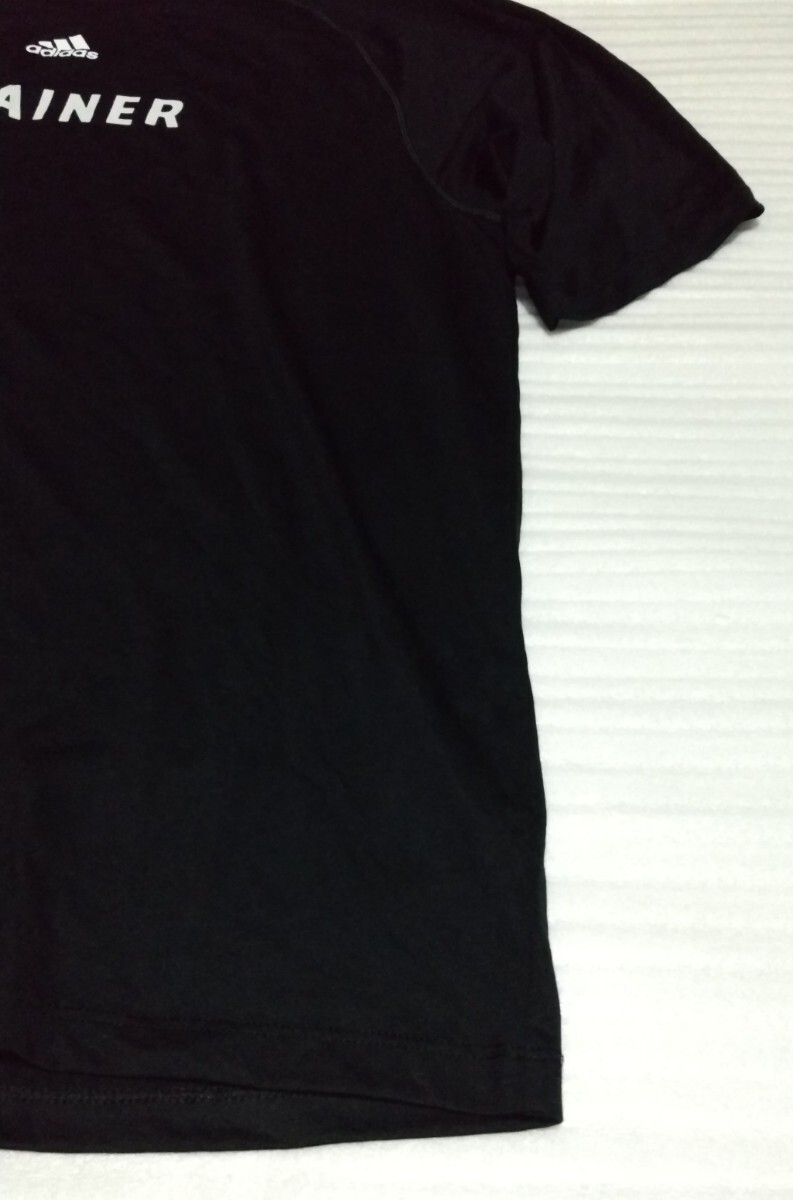 ☆adidas.com アディダス 半袖Tシャツ ジャパン2XO(UK/US L)サイズ 伸縮機能ストレッチCLIMALITEティー軽量ブラック黒色ホワイト白オレンジの画像3