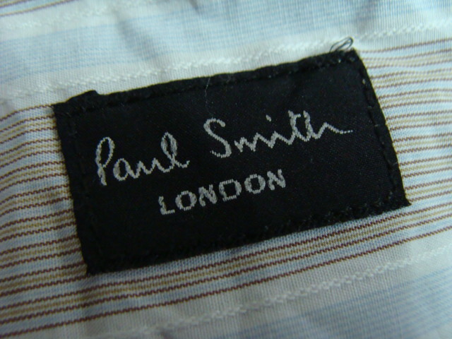 【イタリア製】Paul Smith ポールスミス ホリゾンタルカラー ストライプ 長袖シャツ (16-1/2・42)の画像8